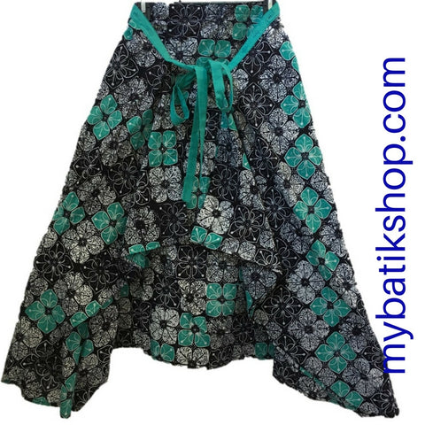Batik Skirt with Wrap Style Front