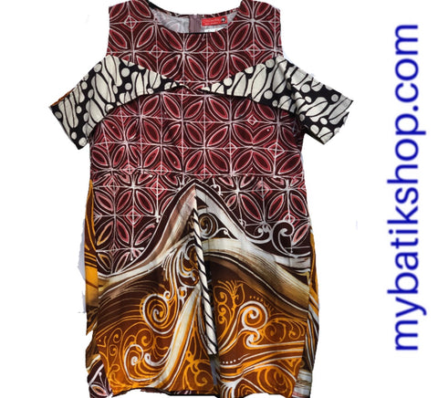 Karina Abstract Batik Tulis Dress Plus