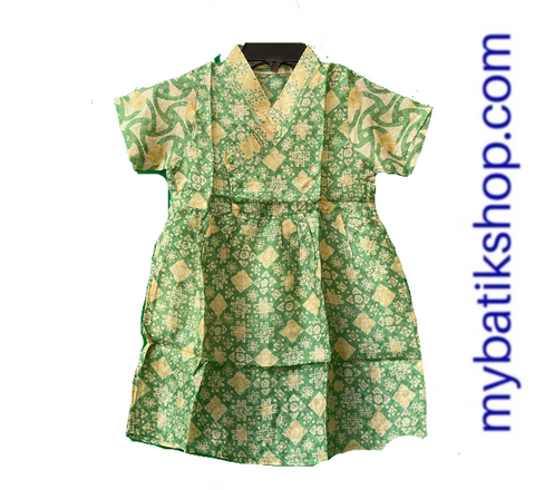 Girls Pastel Lime Green Viscose Dress